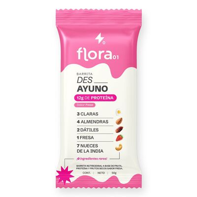 Barrita Des Ayuno Fresa Flora 01 50g