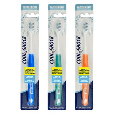 Cepillo Antibacterial Mediano 1 pieza Varios colores