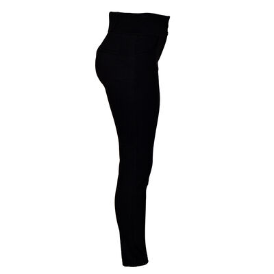 Pantalón Recto De Pretina Ancha Philosophy Color Negro Talla Mediana para Mujer
