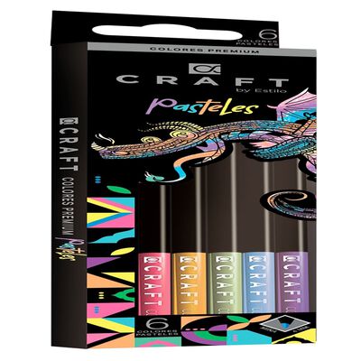 6 Colores Premium Tonos Pastel Craft Lápices Triangulares