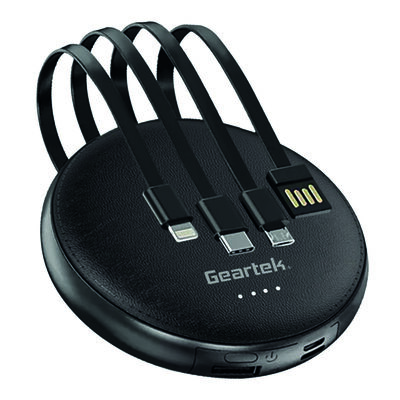 Batería Geartek 10000 Mah Cables Integrados