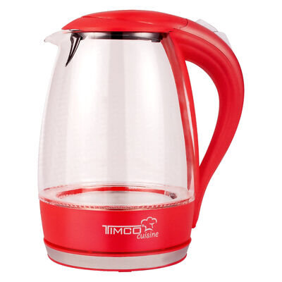 Jarra eléctrica para calentar agua vidrio Roja 1.70 L