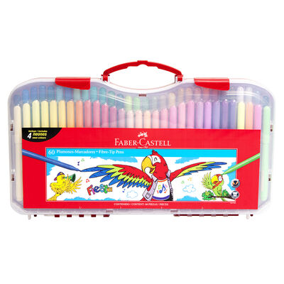 Plumones Fiesta 45 Rígido c/60 Faber Castell