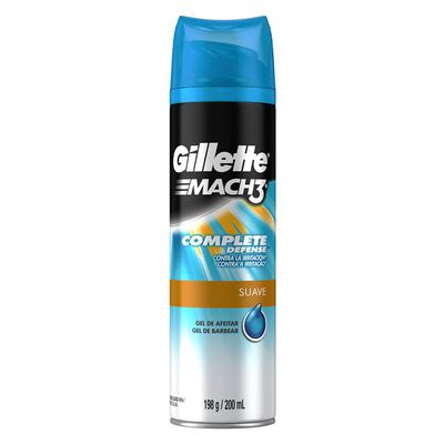 Gel de Afeitar Complete Defense Gillette Mach3 198 g