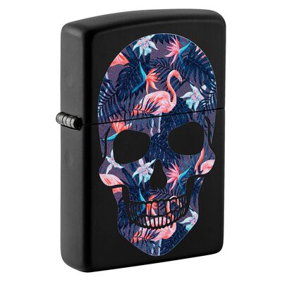 ENCENDEDOR ZIPPO NEGRO MATE CRANEO