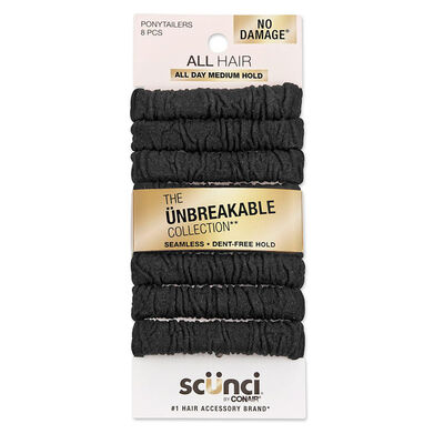 Conair Ligas Varios Negras Unbreakable Scunci