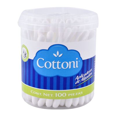 Aplicadores de Algodón Cottoni Caja con 100 Piezas