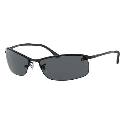 Lente Solar Ray-Ban Gris en Metal Negro