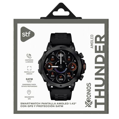 Smartwatch STF Kronos Thunder Negro