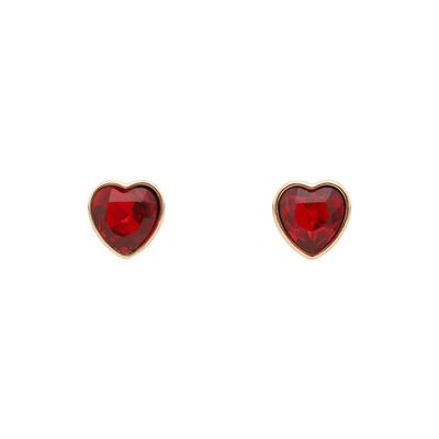 Aretes Dorado Corazón Tipo Botón Napier