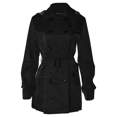 Gabardina Philosophy con capucha para mujer talla grande