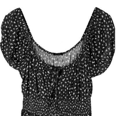 Vestido Corto con Estampado de Lunares Philosophy Talla Mediana Color Negro Combinado para Mujer