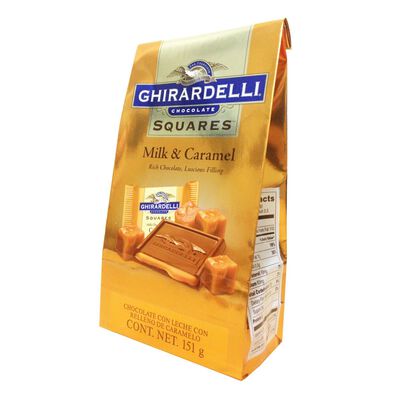 Bolsa Chocolate con Leche Relleno de Caramelo Squares Ghirardelli Lindt