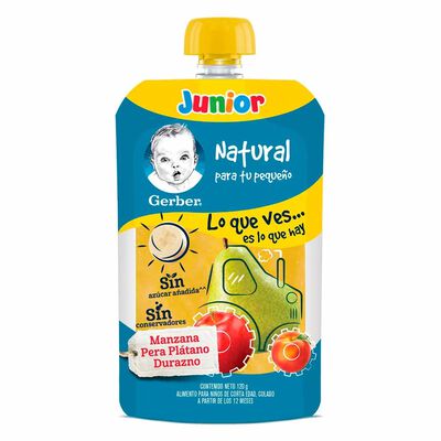 Flexipack Jr Manzana Pera Plátano Durazno 120 G Gerber