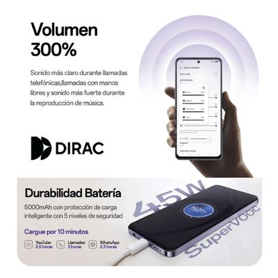 Celular Oppo A40 256GB Lila Telcel R7