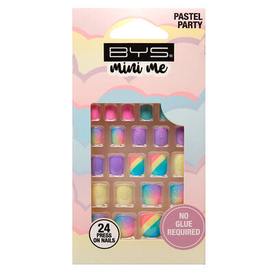 U&ntilde;as Decoradas 24 Piezas Pastel Party BM003 Bys Mini Me