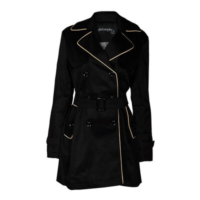 Gabardina con Solapa y Vivos Philosophy Talla Mediana para Mujer