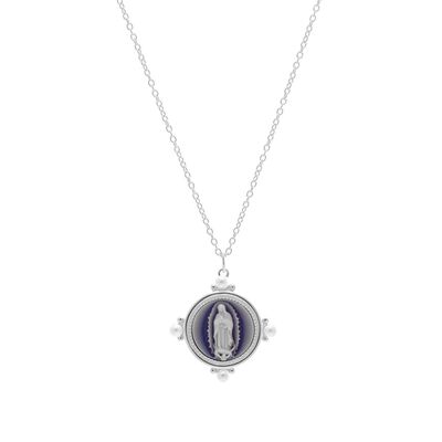 Medalla Virgen de Guadalupe cameo chica plata