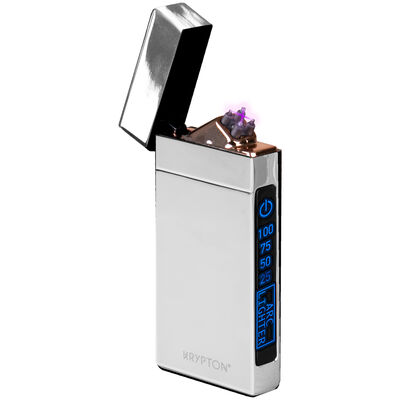 Encendedor Usb Plateado Brillante Krypton