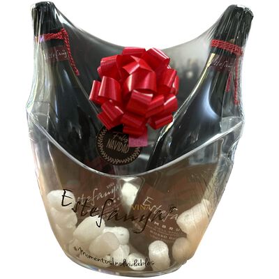 Vino Tinto Lambrusco Estefanya + Hielera Cubitera