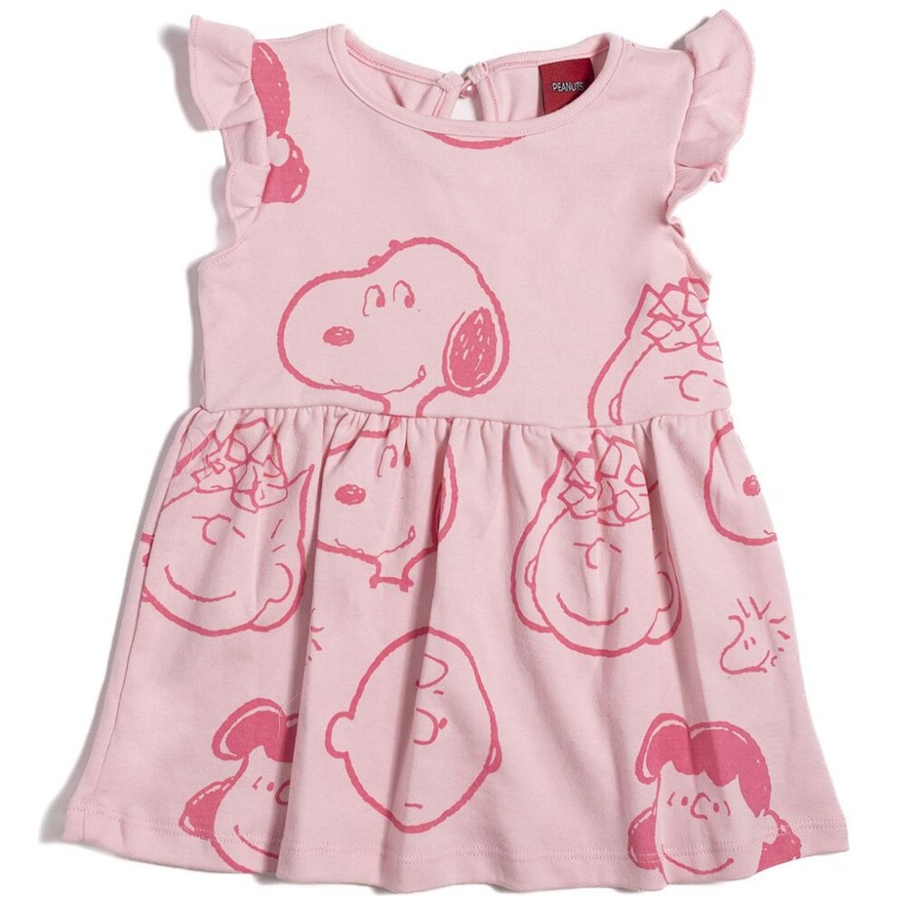 Vestido para Bebé Manga Corta Caras Snoopy